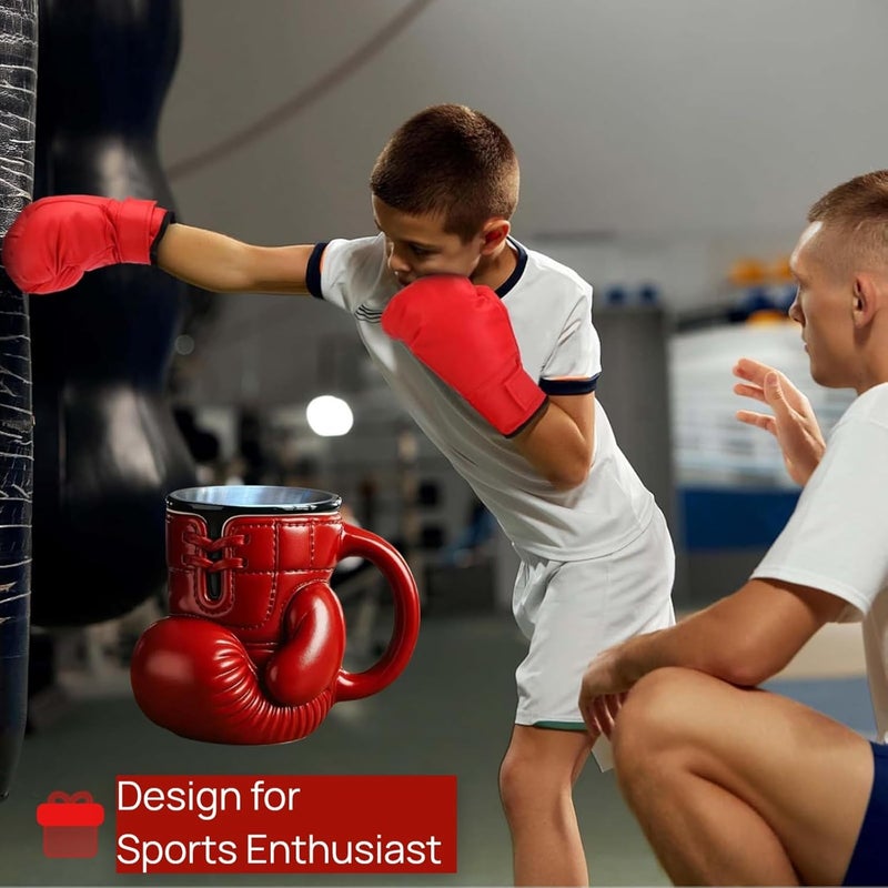 FirFiltr Boxing Glove Stainless Steel Cup,Personalized Coffee Mug with Insulated Handle,Insulated travel coffee tumbler,Funny Boxing Gift Trainers Men Women,for Sports Enthusiast,Birthday, Christmas - Image 5